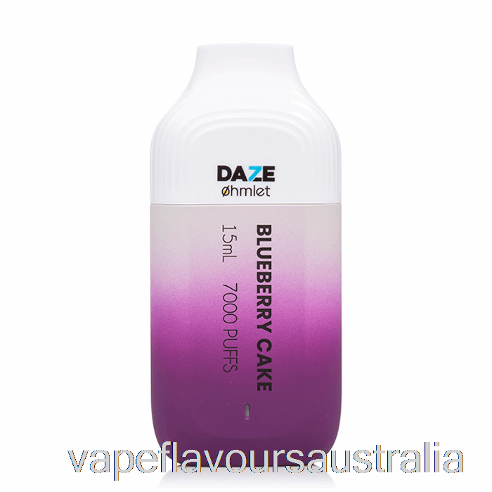 Vape Flavours Australia 7 Daze OHMLET 7000 0% Zero Nicotine Disposable Blueberry Cake